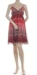 BCBG GINGER SILK LUREX PRINT BABYDOLL DRESS NEW L