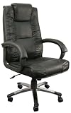 Executive Leather Swivel Chair with Padded Arms