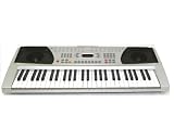Electronic Portable Piano Keyboard with AC adapter- 54 Keys Silver