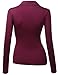 Thanth Womens Polo Collar Deep V-Neck Pullover Casual Blouse Top