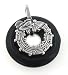 New Sterling Silver Mayan Dragon on Black Onyx Pendant New Sterling Silver Mayan Dragon on Black Onyx Pendant