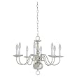 Sea Gull Lighting 3412-962 Eight-Light Traditional Chandelier, Brushed Nickel Finish with Optional Shades