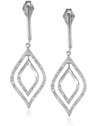 Sterling Silver 1/3 cttw Diamond Dangle Earrings (1/3 cttw, I-J Color, I2-I3 Clarity)