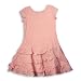 One Kid - Girls Short Sleeve Linen Dress, Pink