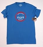 Chicago Cubs Retro Cubbie-Bear Logo T-Shirt by Red Jacket Size: Small Color: Royal Blue
