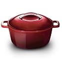 KitchenAid Cast Iron 3.5 Quart Covered Round Dutch Oven, Garnet