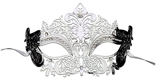Burlesque-Boutique Women's Laser Cut Metal Venetian Crown Mask 