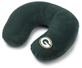 NFL Green Bay Packers Embroidered U-Shaped Fleece Travel Neck Pillow (Green)