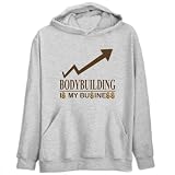 Bodybuilding ... Is My Business Sports Mens Hoodie (Heather Gray, Sizes X-Small - XXX-Large)