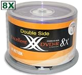 Ridata 9.4 GB 8X Double-Sided DVD+R's 50-Pak Cakebox
