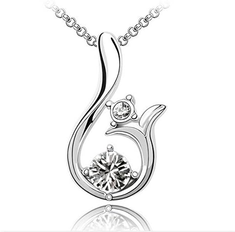 Dasion Crystal Necklace Pendant Sautoir Fashionable Europe And The United States High-grade First Act The Role Ofing Tasted(Silver)
