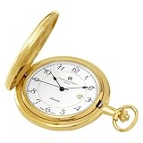 Charles-Hubert, Paris Gold-Plated Quartz Pocket Watch