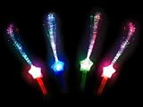 Flashlight Blinkst�be Leuchtstab Stern mit Glasfaser alle Farben