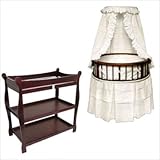 Special Edition Elegance Cherry Bassinet with Sleigh Style Changing Table