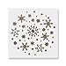 Snowflake Circle Stencil Template - Reusable Stencil with Multiple Sizes Available