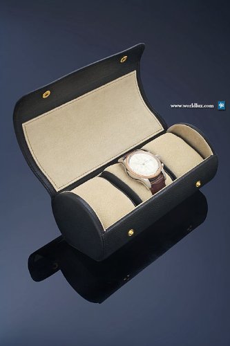 Orbita Verona Watch Roll 3-Watch Roll - Black Leather W92013