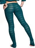 Denim Petite / XS Dance & Yoga Hipster Tights by KD Dance New York Stretch Knit Shadow Stripe, Sexy Unique Skinny Jeggings Made in USA