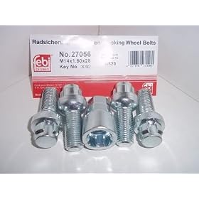 Volkswagen T4 Locking Wheel Nuts (All Years) (WN56) Alloy & Steel Wheels