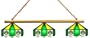Imperial Seattle Supersonics Licensed Three Shade Stained Glass Billiard Table Lamp