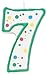 Wilton W91-07 Numeral Candle, 3-Inch by 1.5-Inch, No. 7, Green, 1-Pack