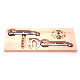 Stainless Steel Handles Laguiole wine waiter corkscrew and bottle opener used by... by Laguiole