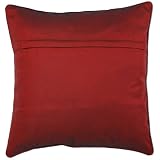 Decorative Handmade Cushion Cover / Pillow Sham With Contemporary Black Swirls - Burgundy Red