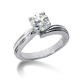 0.50 Ct Diamond Solitaire Ring Engagement SI3 H Round Cut 14k Gold