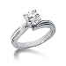 0.50 Ct Diamond Solitaire Ring Engagement SI3 H Round Cut 14k Gold