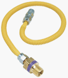 Brass Craft CSSL47E-36P 3/8 O.D. Gas Connector - 1/2 M.I.P. Safety+PLUS x 3/8 M.I.P.