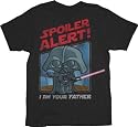 Family Guy Stewie Spoiler Alert Star Wars Parody Black Adult T-Shirt Tee