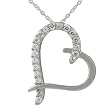 Sterling Silver CZ Heart Pendant