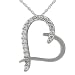 Tressa Sterling Silver CZ Heart Pendant