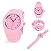 Bestcrew® Wholesale Lots of 10pcs Unisex Men Women Girl Ultra-thin Silicone Jelly Gel Quartz Wrist Watches