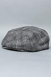 Brixton The Brood Newsboy Hat in Gray and Orange,Hats for Women