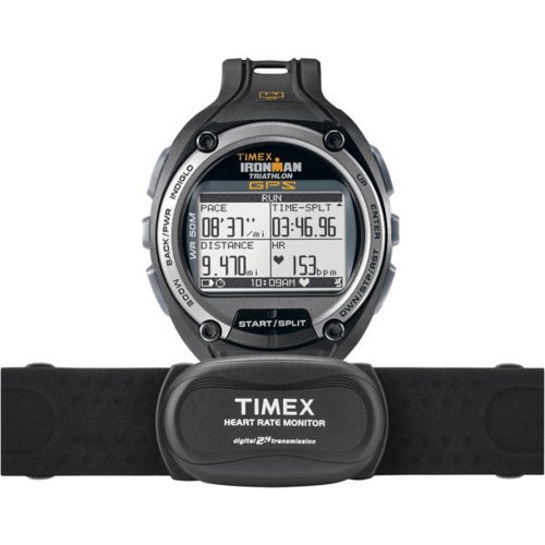 Timex Ironman Global Trainer With GPS Watch - Speed + Distance with Flex Tech Digital 2.4 Heart Rate Sensor
