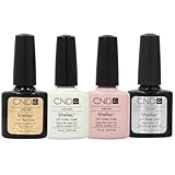 CND Shellac French Manicure Kit Top Base Coat Color Nail Polish Gel White Pink