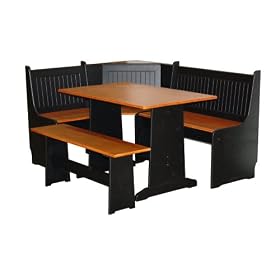 3 Piece Beadboard Nook Dining Set