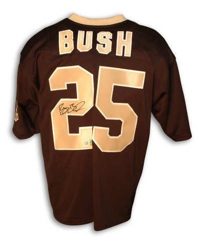 Autographed Reggie Bush New Orleans Saints Black Throwback Jersey