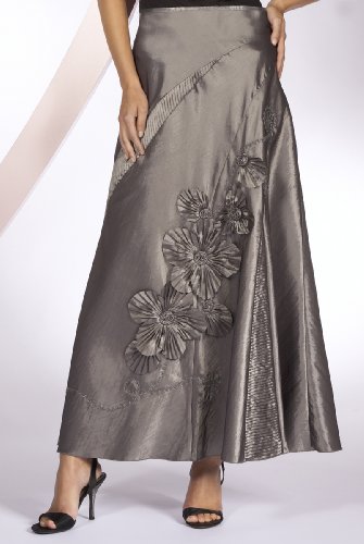 Per Una Silver Tafetta Skirt
