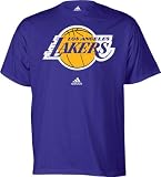 adidas Los Angeles Lakers Youth Purple Primary Logo T-shirt (Medium)