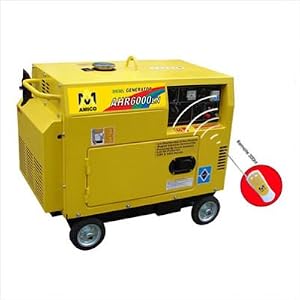 6000 Watt Portable Diesel Generator with Electric Remote Start by 