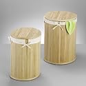 Wäschetruhe 2-er Set Bamboo Wäschekorb