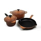 Le Creuset Essential Enameled Cast-Iron 5-Piece Cookware Set, Chestnut