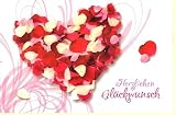 Produkt-Bild: Gl&uuml;ckwunschkarte Herz aus Rosenbl&auml;ttern