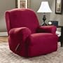 Stretch Suede Recliner Slipcover Fabric: Chocolate