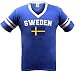 Sweden Crest International Soccer Ringer Shirt, Sverige, Swedish Soccer Mens V-Neck T-shirt