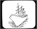 Mouse Pad with black and white, Caribbean, boat, Cuba, sailing