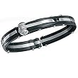 Stainless Steel and Black Plastic Men's Bracelet