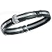 Stainless Steel and Black Plastic Men's Bracelet
