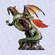 Fire breathing dragon statue mesmerizing sculpture new